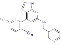 6-methyl-2-{6-[(pyridin-3-ylmethyl)amino]-1H-pyrrolo[2,3-b]pyridin-4-yl}nicotinonitrile