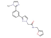 N-(2-furylmethyl)-2-{3-[3-(1-methyl-1H-imidazol-2-yl)phenyl]-1H-pyrazol-1-yl}acetamide