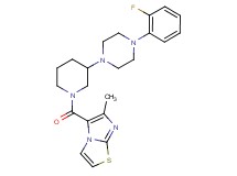 5-({3-[4-(2-fluorophenyl)-1-piperazinyl]-1-piperidinyl}carbonyl)-6-methylimidazo[2,1-b][1,3]thiazole
