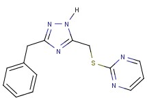 2-{[(3-benzyl-1H-1,2,4-triazol-5-yl)methyl]thio}pyrimidine