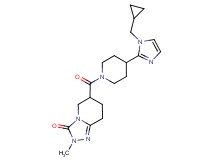 6-({4-[1-(cyclopropylmethyl)-1H-imidazol-2-yl]piperidin-1-yl}carbonyl)-2-methyl-5,6,7,8-tetrahydro[1,2,4]triazolo[4,3-a]pyridin-3(2H)-one