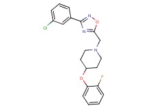 1-{[3-(3-chlorophenyl)-1,2,4-oxadiazol-5-yl]methyl}-4-(2-fluorophenoxy)piperidine