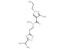 N-[2-(5-isopropyl-1,2,4-oxadiazol-3-yl)ethyl]-N,3-dimethyl-1-propyl-1H-pyrazole-4-carboxamide