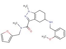 N-(2-furylmethyl)-5-[(2-methoxybenzyl)amino]-N,1-dimethyl-4,5,6,7-tetrahydro-1H-indazole-3-carboxamide
