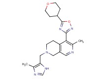 6-methyl-2-[(4-methyl-1H-imidazol-5-yl)methyl]-5-[5-(tetrahydro-2H-pyran-4-yl)-1,2,4-oxadiazol-3-yl]-1,2,3,4-tetrahydro-2,7-naphthyridine