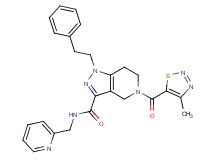 5-[(4-methyl-1,2,3-thiadiazol-5-yl)carbonyl]-1-(2-phenylethyl)-N-(2-pyridinylmethyl)-4,5,6,7-tetrahydro-1H-pyrazolo[4,3-c]pyridine-3-carboxamide