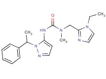 N-[(1-ethyl-1H-imidazol-2-yl)methyl]-N-methyl-N'-[1-(1-phenylethyl)-1H-pyrazol-5-yl]urea