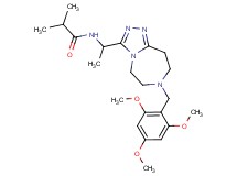 2-methyl-N-{1-[7-(2,4,6-trimethoxybenzyl)-6,7,8,9-tetrahydro-5H-[1,2,4]triazolo[4,3-d][1,4]diazepin-3-yl]ethyl}propanamide