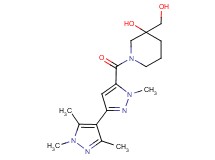 3-(hydroxymethyl)-1-[(1,1',3',5'-tetramethyl-1H,1'H-3,4'-bipyrazol-5-yl)carbonyl]-3-piperidinol