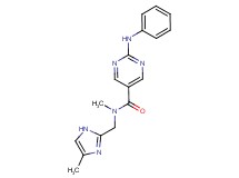 2-anilino-N-methyl-N-[(4-methyl-1H-imidazol-2-yl)methyl]pyrimidine-5-carboxamide
