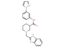 1-(1H-benzimidazol-2-ylmethyl)-N-[3-(1H-pyrazol-1-yl)phenyl]-3-piperidinecarboxamide