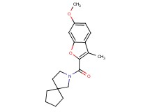 2-[(6-methoxy-3-methyl-1-benzofuran-2-yl)carbonyl]-2-azaspiro[4.4]nonane