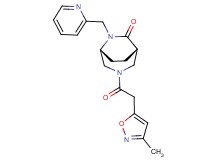 (1S*,5R*)-3-[(3-methyl-5-isoxazolyl)acetyl]-6-(2-pyridinylmethyl)-3,6-diazabicyclo[3.2.2]nonan-7-one