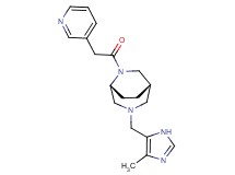 (1S*,5R*)-3-[(4-methyl-1H-imidazol-5-yl)methyl]-6-(pyridin-3-ylacetyl)-3,6-diazabicyclo[3.2.2]nonane