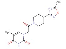 5-methyl-1-{2-[4-(5-methyl-1,2,4-oxadiazol-3-yl)piperidin-1-yl]-2-oxoethyl}pyrimidine-2,4(1H,3H)-dione