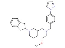 N-{[1-(2,3-dihydro-1H-inden-2-yl)-3-piperidinyl]methyl}-2-methoxy-N-[4-(1H-pyrazol-1-yl)benzyl]ethanamine