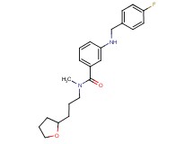 3-[(4-fluorobenzyl)amino]-N-methyl-N-[3-(tetrahydrofuran-2-yl)propyl]benzamide