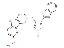 2-{[3-(1-benzofuran-2-yl)-1H-pyrazol-4-yl]methyl}-8-methoxy-2,3,4,5-tetrahydro-1H-pyrido[4,3-b]indole