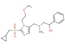 2-[{[2-[(cyclopropylmethyl)sulfonyl]-1-(2-methoxyethyl)-1H-imidazol-5-yl]methyl}(methyl)amino]-1-phenylethanol