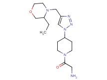 2-(4-{4-[(3-ethylmorpholin-4-yl)methyl]-1H-1,2,3-triazol-1-yl}piperidin-1-yl)-2-oxoethanamine