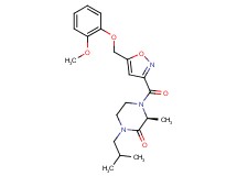 (3S)-1-isobutyl-4-({5-[(2-methoxyphenoxy)methyl]-3-isoxazolyl}carbonyl)-3-methyl-2-piperazinone