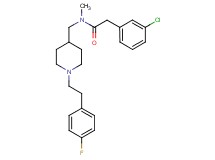 2-(3-chlorophenyl)-N-({1-[2-(4-fluorophenyl)ethyl]-4-piperidinyl}methyl)-N-methylacetamide
