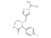 3-(4-fluorophenyl)-4-[(1-isopropyl-1H-pyrazol-4-yl)methyl]piperazin-2-one