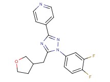 4-[1-(3,4-difluorophenyl)-5-(tetrahydrofuran-3-ylmethyl)-1H-1,2,4-triazol-3-yl]pyridine