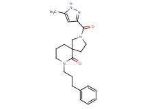 2-[(5-methyl-1H-pyrazol-3-yl)carbonyl]-7-(3-phenylpropyl)-2,7-diazaspiro[4.5]decan-6-one