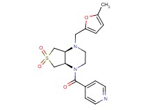 (4aS*,7aR*)-1-isonicotinoyl-4-[(5-methyl-2-furyl)methyl]octahydrothieno[3,4-b]pyrazine 6,6-dioxide