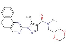 1-(5,6-dihydrobenzo[h]quinazolin-2-yl)-N-(1,4-dioxan-2-ylmethyl)-N,5-dimethyl-1H-pyrazole-4-carboxamide