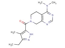 7-[(3-ethyl-4-methyl-1H-pyrazol-5-yl)carbonyl]-N,N-dimethyl-5,6,7,8-tetrahydropyrido[3,4-d]pyrimidin-4-amine