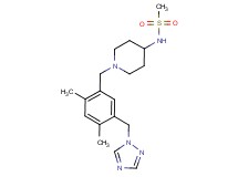 N-{1-[2,4-dimethyl-5-(1H-1,2,4-triazol-1-ylmethyl)benzyl]piperidin-4-yl}methanesulfonamide