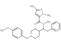 N-{1-[1-(4-methoxybenzyl)-4-piperidinyl]-2-phenylethyl}-N,1,3-trimethyl-1H-pyrazole-5-carboxamide