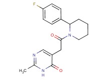 5-{2-[2-(4-fluorophenyl)-1-piperidinyl]-2-oxoethyl}-2-methyl-4(3H)-pyrimidinone