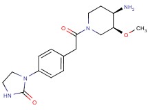 1-(4-{2-[(3S*,4R*)-4-amino-3-methoxypiperidin-1-yl]-2-oxoethyl}phenyl)imidazolidin-2-one