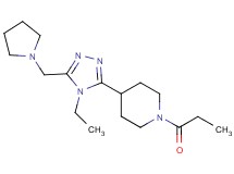4-[4-ethyl-5-(pyrrolidin-1-ylmethyl)-4H-1,2,4-triazol-3-yl]-1-propionylpiperidine