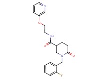 1-(2-fluorobenzyl)-6-oxo-N-[2-(3-pyridinyloxy)ethyl]-3-piperidinecarboxamide