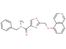 N-benzyl-2-[(5-isoquinolinyloxy)methyl]-N-methyl-1,3-oxazole-4-carboxamide