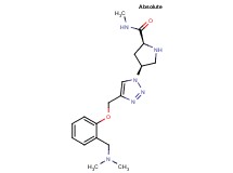 (4S)-4-[4-({2-[(dimethylamino)methyl]phenoxy}methyl)-1H-1,2,3-triazol-1-yl]-N-methyl-L-prolinamide dihydrochloride