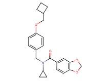 N-[4-(cyclobutylmethoxy)benzyl]-N-cyclopropyl-1,3-benzodioxole-5-carboxamide