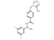 N-[1-(3,5-difluorophenyl)ethyl]-4-[(5-methyl-1H-tetrazol-1-yl)methyl]benzamide