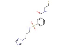 N-(2-fluoroethyl)-3-({[3-(1H-1,2,4-triazol-1-yl)propyl]amino}sulfonyl)benzamide