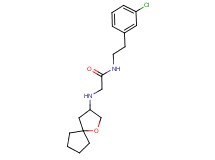 N-[2-(3-chlorophenyl)ethyl]-2-(1-oxaspiro[4.4]non-3-ylamino)acetamide