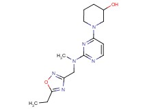 1-{2-[[(5-ethyl-1,2,4-oxadiazol-3-yl)methyl](methyl)amino]pyrimidin-4-yl}piperidin-3-ol