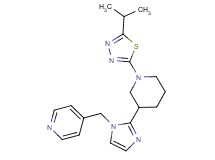 4-({2-[1-(5-isopropyl-1,3,4-thiadiazol-2-yl)-3-piperidinyl]-1H-imidazol-1-yl}methyl)pyridine