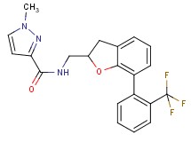 1-methyl-N-({7-[2-(trifluoromethyl)phenyl]-2,3-dihydro-1-benzofuran-2-yl}methyl)-1H-pyrazole-3-carboxamide
