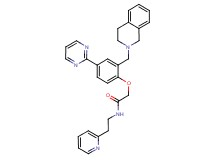 2-[2-(3,4-dihydro-2(1H)-isoquinolinylmethyl)-4-(2-pyrimidinyl)phenoxy]-N-[2-(2-pyridinyl)ethyl]acetamide