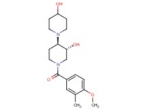 (3'R*,4'R*)-1'-(4-methoxy-3-methylbenzoyl)-1,4'-bipiperidine-3',4-diol