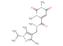 N-[(1-isopropyl-3,5-dimethyl-1H-pyrazol-4-yl)methyl]-N,1,3-trimethyl-2,6-dioxo-1,2,3,6-tetrahydro-4-pyrimidinecarboxamide